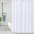 thumbnail image 5 of Plastic Shower Curtain - Water Repellent Flexible Sturdy Shower Liner for Bathroom Hotel Home Use, Easy Clean Lightweight Plastic Curtain for Shower Stall Water Protection Decor, 71*71in, White, 5 of 7