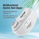 thumbnail image 4 of Electric Nail Clippers, 3 in 1 Compact Auto Nail Trimmer, Adjustable Speed Automatic Nail Clipper, Mini Nail Clipper with Lamp, 4 of 5