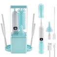 thumbnail image 1 of Silicone Plastic Multifunctional Electric Bottle Brush Set Adjustable Level Rechargeable Baby Bottle Cleaner With Indicator Light for Home Travel Use-1set-blue, 1 of 10