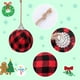 thumbnail image 2 of 10 bolas de tela a cuadros de búfalo, pequeñas bolas de Navidad envueltas en tela de 2,16 pulgadas, adorno colgante de Navidad para decoración de fiesta de Halloween, suministros de decoración de, 2 of 5