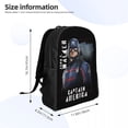 thumbnail image 4 of Custom Captain America Hero Laptop Backpack Men Women Basic Bookbag for College School Student Bags, 4 of 5