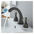 thumbnail image 5 of Faucet Gun Grey Bathroom Sink Faucet 3 Hole Widespread Gold/Black/Chrome Basin Mixer Hot And Cold Water Tap New ,360° Swivel Spout, 5 of 7