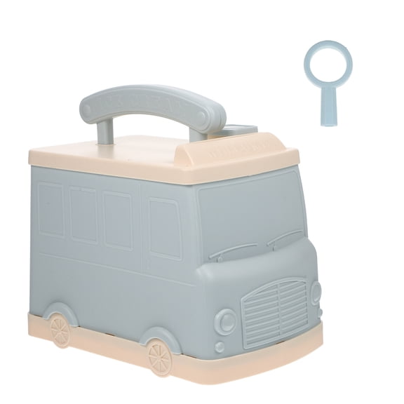 LEORX Cute Money Saving Bank Blue Car Model Coin Storage 1Set