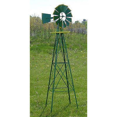 Small Metal Windmill Backyard 8 Foot Garden Heavy Duty Galvanized Vintage Best