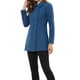 thumbnail image 4 of Abrigo largo de invierno de doble botonadura con cuello Peter Pan para mujer Inspire Chic en gris oscuro y azul S, 4 of 6