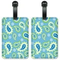 thumbnail image 1 of Blue Paisley - Luggage ID Tags / Suitcase Identification Cards - Set of 2, 1 of 5