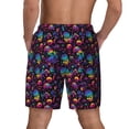 thumbnail image 2 of Lsque Mens Swim Trunks mushroom colorful Skull Pattern - Bathing Suit Compression Liner - Beach Swim Shorts Swimwear - (S-3XL) - Stretch Quick Dry -Small, 2 of 9