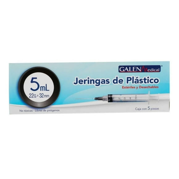 Jeringas Galen Medical plástico 5 ml