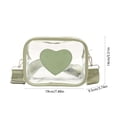 thumbnail image 3 of SLYNSHome Transparent Crossbody Bag,Heart Decor PVC Adjustable Strap Fashion Shoulder Purse,Green Lightweight Clear Mini Handbag For Daily Outdoor Use, 3 of 6