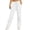 !White, variant on BODOAO Wide Leg Sweatpants for Women Elastic High Waisted Drawstring Loose Pants with Pockets Ladies' Sweatpants Sweatpants High Waist Yoga Sports Belt Pocket Black L