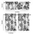 thumbnail image 6 of Kitchen Curtains 36 Inch Short - 3 Panel Set, Vintage Floral Butterfly Bee Botanical Print, Rod Pocket Window Curtain for Farmhouse, Modern Rustic, Spring Summer Decor, Easy Wash, 6 of 6