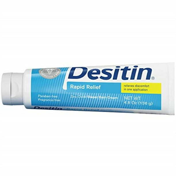 desitin rapid relief zinc oxide diaper rash cream 4 oz (pack of 3)