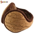thumbnail image 3 of Spencer Foldable Winter Ear Muffs for Men Women, Adjustable Wrap Knit Plush Ear Warmers Outdoor Earcover "Coffee", 3 of 8
