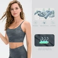 thumbnail image 2 of Women Sports Bra Print Stretchy Breathable Removable Pad Yoga Running, 2 of 8