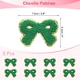 thumbnail image 2 of Uxcell 8 Pcs Parches de Lazo Verde de Chenille, Parches de Planchar con Bordes Dorados, Parches de Aplicación para Manualidades de Ropa, Sombreros, Mochilas, Vestidos, Pantalones, Jeans, 2 of 7