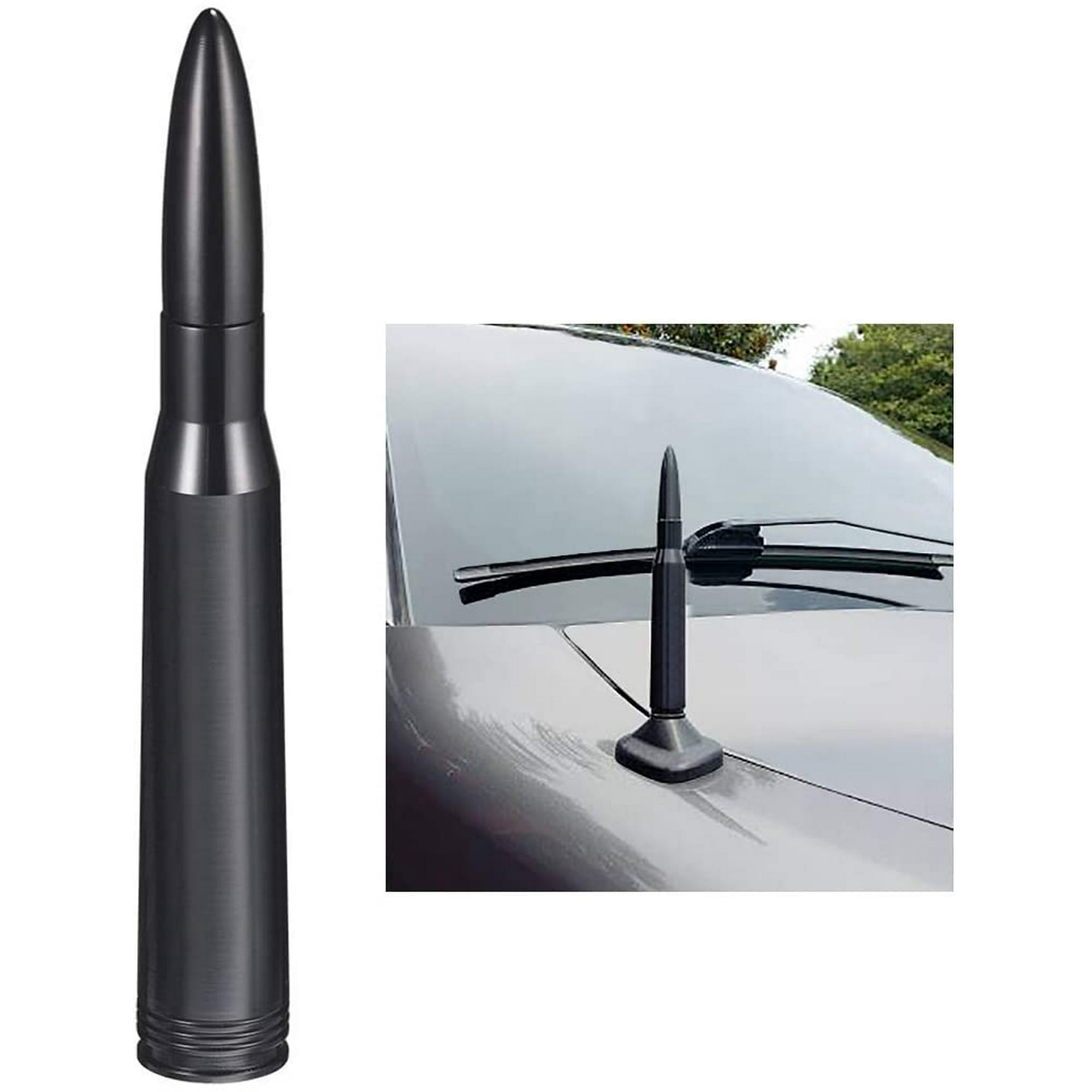 Bullet Antenna Ram 1500 4" Short Black Aluminum Antenna Mast For Dodge Ram 1500/2500/3500 (2009-2023) Rubber Antenna Ram 1500 - Foto 2