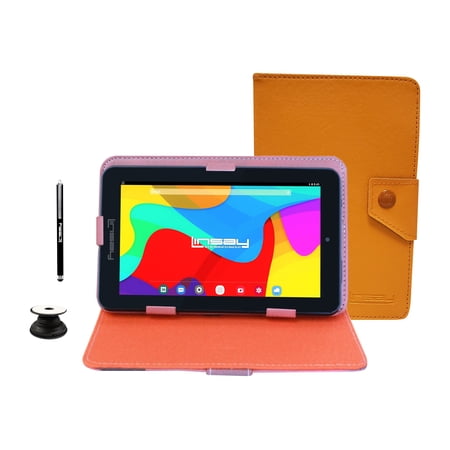 UPC: 0602573730188 | LINSAY 7  2GB RAM 32GB Android 12 WiFi Tablet with case Brown Holder Pen