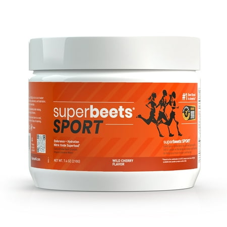 HumanN SuperBeets Sport Pre Workout Powder – NSF Certified for Sport – Caffeine Free Energy – Nitric Oxide Supplement – Creatine & Stimulant Free – Wild Cherry Flavor  20 Servings