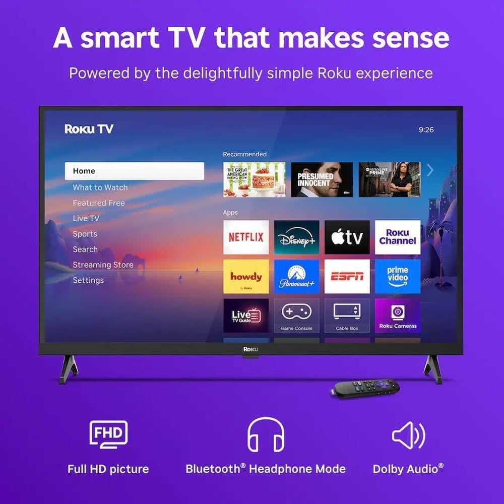 Roku 40R3D5KIT2 Smart TV 2025 Select Series 1080p Full HD TV with Wi-Fi + HDMI Cable + 12 Month CPS Warranty + Screen