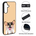 thumbnail image 2 of WIRESTER Shockproof Soft Rubber Cover Case for Samsung Galaxy S25 FE 5G 6.7" 2025, Black Tan Pembroke Welsh Corgi Dog On Sunset Background, 2 of 5