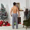 thumbnail image 3 of Vulcanodon Men's Fleece Pajama Pants, Ultra Soft Plaid Lounge Pants with Pockets Button Fly Sleep Bottoms (RED GREEN PLAID, S), 3 of 4