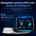 thumbnail image 2 of Coche HUD Head Up Display Navegación GPS digital Velocímetro Proyector OBD2 GPS Pantalla de vis Carevas Pantalla de visualización, 2 of 7