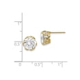 thumbnail image 2 of 10K Tiara Collection Polished CZ Post Earrings, 2 of 2