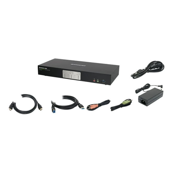 IOGEAR GCS1942H - Commutateur KVM / audio / USB - 2 x KVM / audio / USB - 2 Utilisateurs Locaux - Ordinateur de Bureau - Courant Continu - Conforme TAA