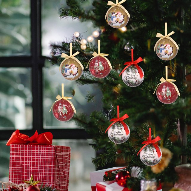 Adornos de bolas de Navidad Macarena 9 piezas colgantes Rojo Amarillo Verde