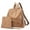 Brown, variant on 2PCS Backpack Purse Women Corduroy Casual Daypack Multi-Pocket College Bookbag Shoulder Bag
