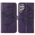 thumbnail image 1 of for Samsung Galaxy S22 Ultra 6.8 Inch Wallet Case with Card Slots Holder Magnetic Clasp Kickstand Flip Folio Cover, Luxury Soft TPU Shockproof Bracket Wrist Strap Protective Phone Case,Purple, 1 of 10