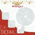 thumbnail image 6 of White Christmas Tree Skirt, CXALSSY 48 inches Round Christmas Tree Skirt for XMAS Party Christmas Tree Decoration, 6 of 6