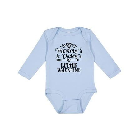 

Inktastic Mommy Daddy Little Valentine Gift Baby Boy or Baby Girl Long Sleeve Bodysuit