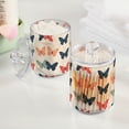 thumbnail image 2 of Yayeee 2 Pack Qtip Holder Bathroom Cotton Swab Canister with Lid Clear Dispenser Set, Orange Butterflies, 2 of 6
