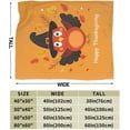 thumbnail image 3 of Thanksgiving Blanket Pumpkin and Turkey Flannel Blanket Soft Cozy Throw Blankets for Bed Sofa Couch Office Travel All Season 80"X60", 3 of 8