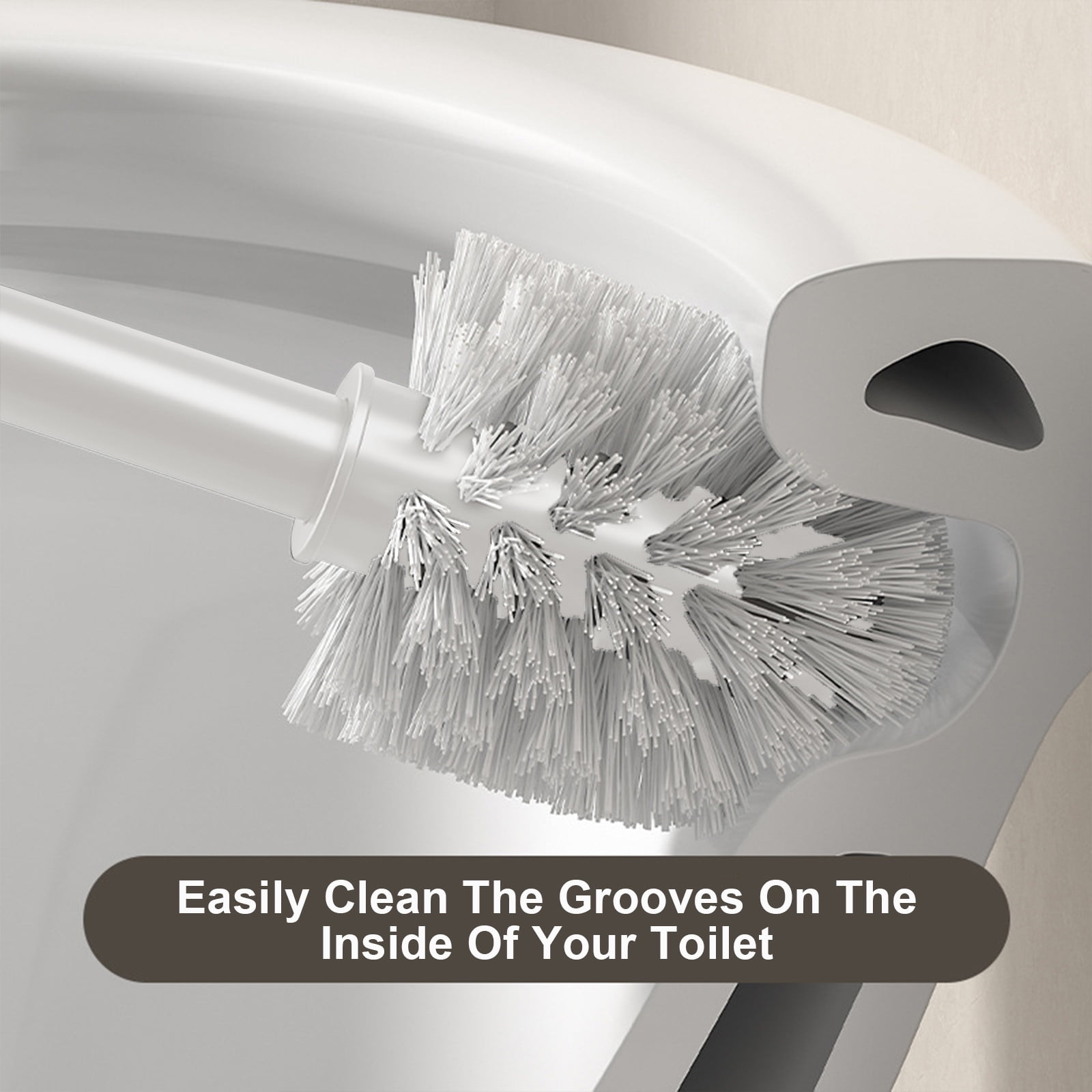 Toilet Brush and Holder Set with Drip Tray | Toilet Bowl Brush & Toilet Bowl Cleaner Brush Combo | Bathroom Cleaning Organizer | Strong Bristles | Easy Maintenance | Xuniizn