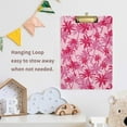 thumbnail image 7 of 12.5"x9" Pink Palm Tree Clipboards, Standard A4 Letter Size Nursing Clipboard with Low Profile Metal Clip Decorative Clip Board for Office Supplies,Gold, 7 of 7