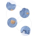 thumbnail image 6 of BXSRUTA Baby Sleeveless Bear Embroidered Romper, Breathable Sweat-Absorbing Double-Layer Gauze with Concealed Button, 6 of 8