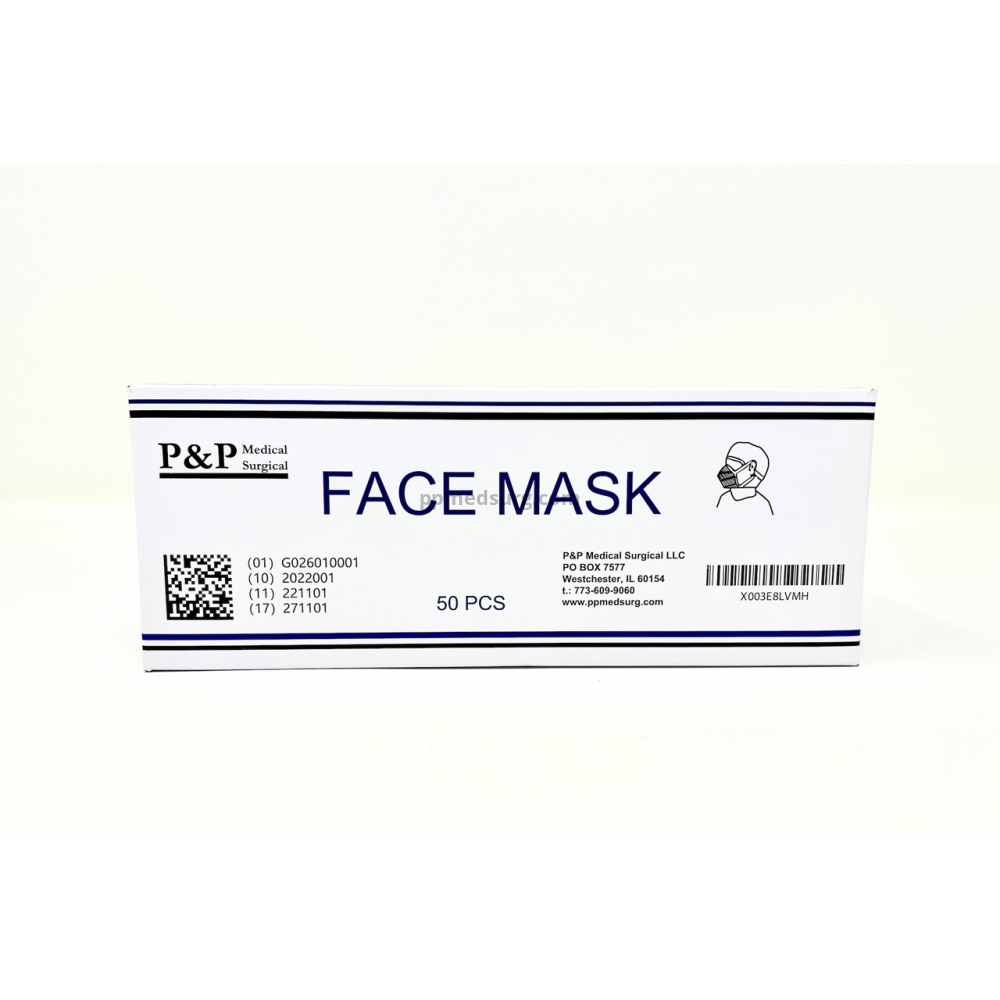 Disposable Medical Face Masks Hypoallergenic with Elastic Ear Loops 3-Ply Thick Resistance to Fluid & Blood Cotton Filter for Pollen Allergies & Dust Case of 2000