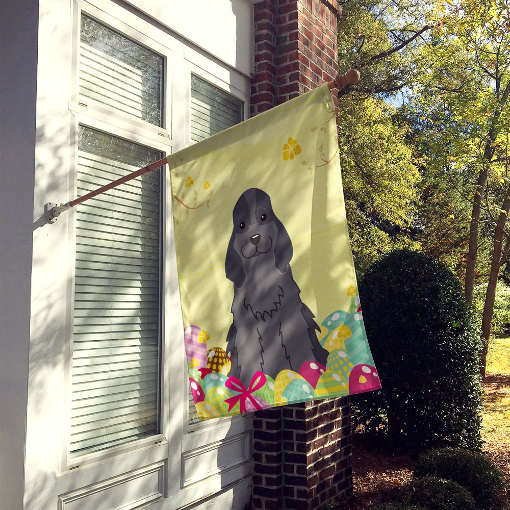 Easter Eggs Cocker Spaniel Black Flag Canvas House Size
