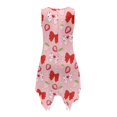 thumbnail image 6 of HELLHERO Sleeveless Summer Sleeveless Dress, Strawberry Bow Print with Heart Accents Sleeveless Sundress Polyester Women Round Neck Sleeveless Tank Dress, 6 of 8