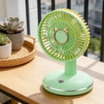thumbnail image 4 of Rechargeable Desktop Fan with Round Base, Portable Mini Summer Fan, USB Rechargeable 3 Speed Settings, Plastic, 10 x 10 x 17 cm, 1-Pack, 4 of 6