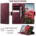 thumbnail image 3 of Wallet Case for Samsung Galaxy S23 Ultra Leather Wallet Flip Cover with Card Holder, Kickstand, Magnetic Closure, RFID Blocking TPU Shockproof Phone Case Compatible with S23 Ultra, 3 of 8