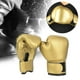 thumbnail image 5 of Un par de guantes de boxeo para niños de cuero PU, saco de arena para niños, guantes de entrenamiento para boxeo y Sparring (dorado), 5 of 12