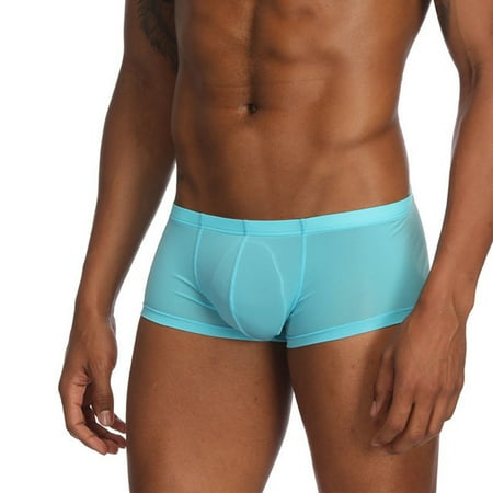 

Panties Clearance Men S Trendy Ultra-Thin Trendy Ice Silk Ultra-Thin Seamless Breathable Underwear Blue M