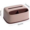 thumbnail image 3 of Dispensador de pañuelos Caja dispensadora de pañuelos rectangular con caja dispensadora de pañuelos faciales de plástico que puede almacenar y colocar soporte para pañuelos (rosa) JM, 3 of 5