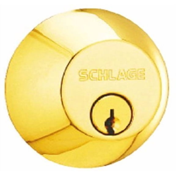 Schlage B60N605 Single Cylinder Deadbolt44; Bright Brass