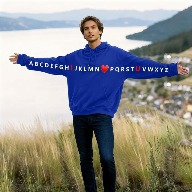 WILLBEST Sudaderas Deportivas Hombre Sudaderas con Capucha con Estampado De Letras A Juego para Parejas Chica