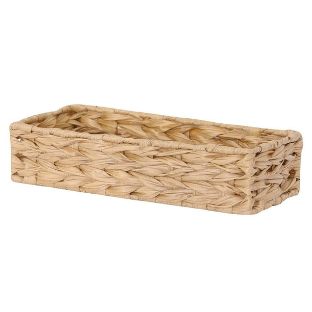 GOOHOCHY cesta tejida sencilla, cesta organizadora multiusos, cesta de almacenamiento para el hogar.