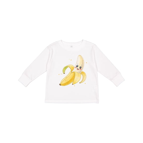 Inktastic Happy Banana Boys or Girls Long Sleeve Toddler T-Shirt